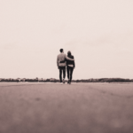 A couple walking