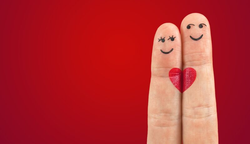 two fingers and heart