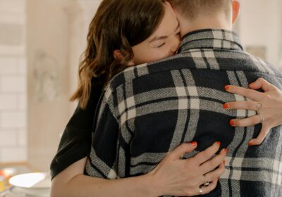Hugging couple