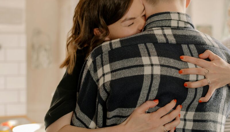 Hugging couple